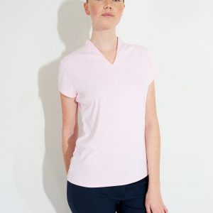 LADIES SHIRTS ABACUS HAMMEL RECYCLED CUPSLEEVE LIGHT PINK