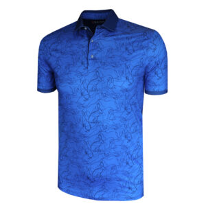 MENS SHIRT RHODE ISLAND HOP HOP ELECTRIC BLUE