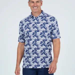 MENS IBKUL SHIRT TROPICAL WHITE INC