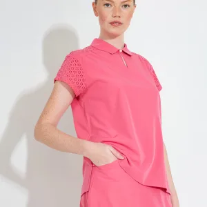 LADIES SHIRT ABACUS MANGA CUPSLEEVE LIPSTICK