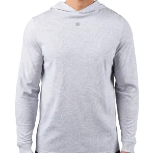 MENS BLACK CLOVER PERFORMANCE HOODIE WHITE SILVER