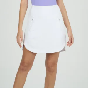 LADIES IBKUL SKORT ESSENTIAL STRAIGHT WHITE